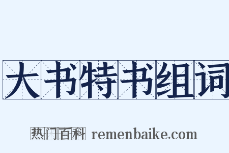 大书特书组词是什么意思的图片